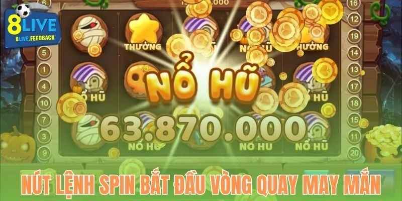 Nút lệnh SPIN bắt đầu vòng quay may mắn